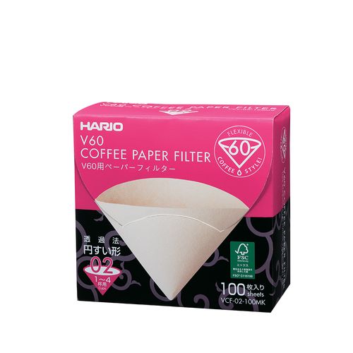 Filtro Hario V60 Natural cx100 unidades Tamanho 02