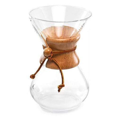 Coador Chemex com Colar de Madeira 6 Xícaras
