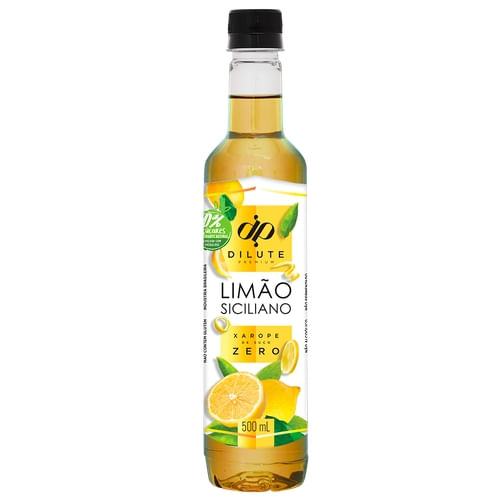 Xarope Limão Siciliano sem Açúcar 500ml - DILUTE