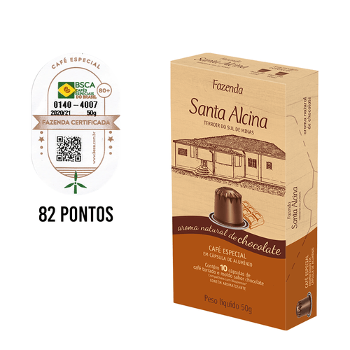 Café Fazenda Santa Alcina Chocolate 10 cápsulas - Compatíveis Nespresso®*