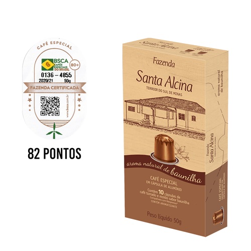 Café Fazenda Santa Alcina Baunilha 10 cápsulas - Compatíveis Nespresso®*