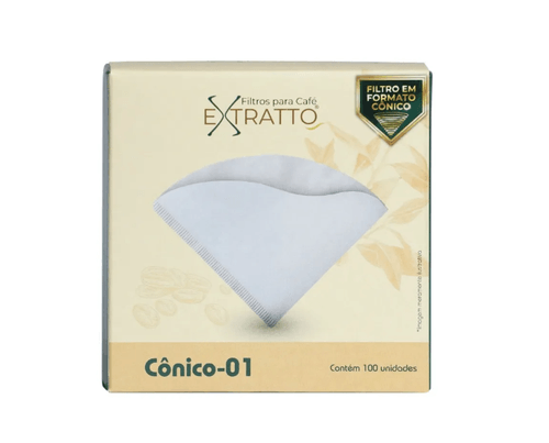 Filtro de Papel Extratto Cônico 100 unidades compatível com V60 01