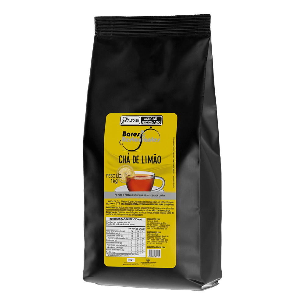 Chá Mate em pó sabor limão